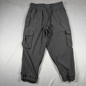 Kyodan Cargo Jogger Pants Mens M Black Elastic Waist Activewear Casual